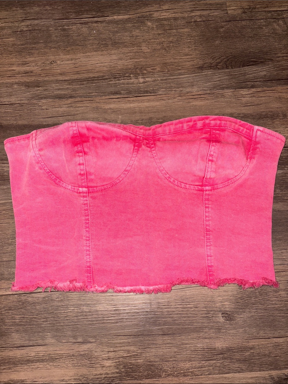 Denim Bustier Crop Top